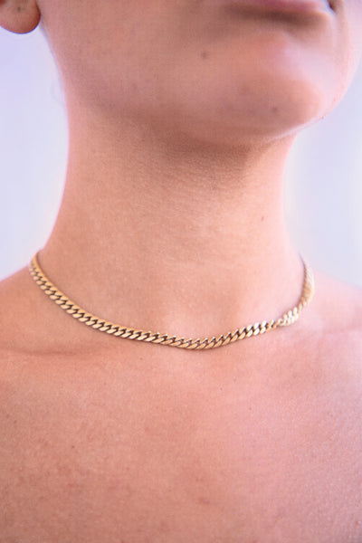 Flat Link Chain Necklace